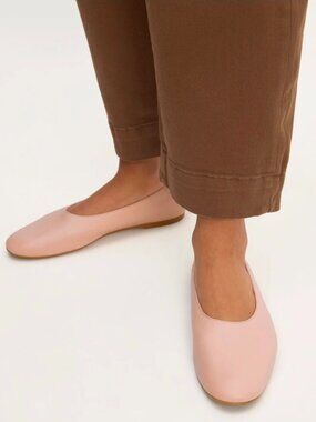 Everlane Day Glove Pale Pink Leather Flats Women's Size 9.5 NEW in BOX